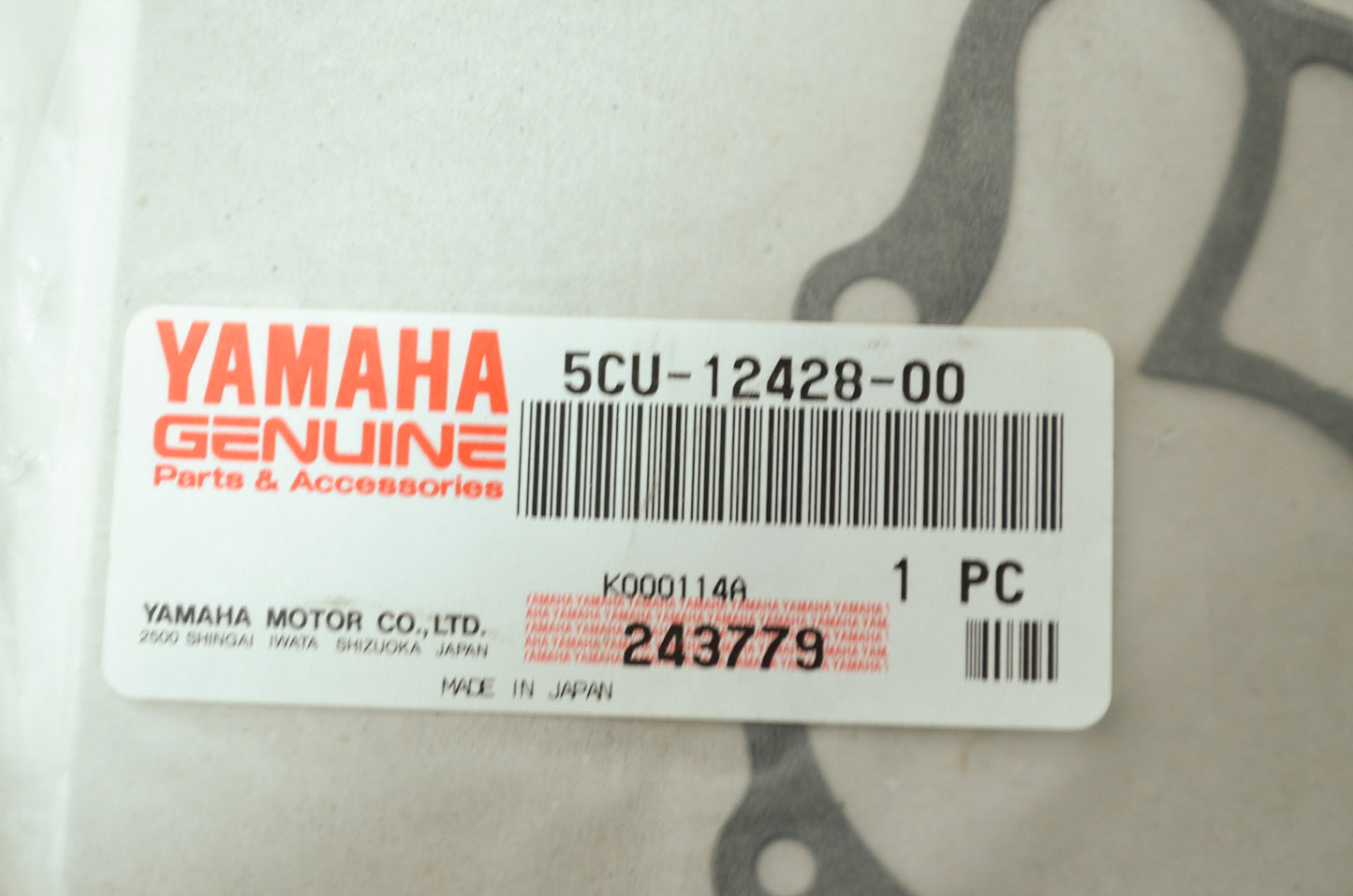 OEM Yamaha 5CU-12428-00-00 Housing Cover Gasket NOS