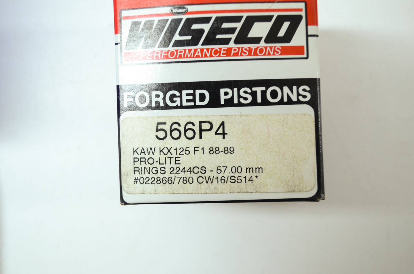 NEW Kawasaki Wiseco Piston Set 57.00mm 88-89 KX125 F1 PRO-LITE 566P4 NOS