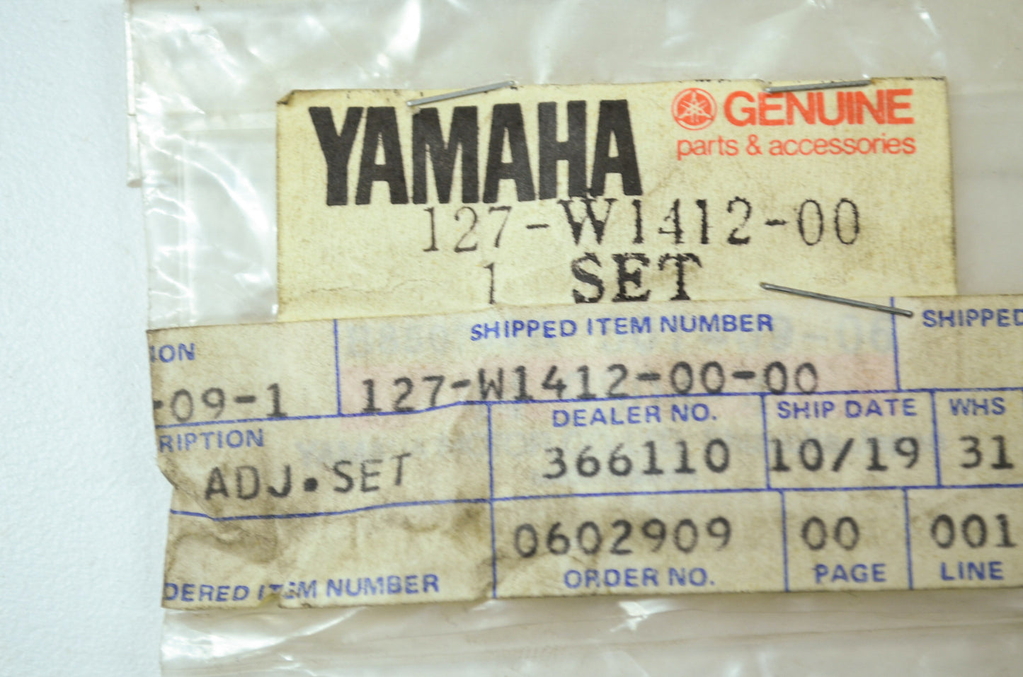 NEW OEM Yamaha Screw Adjuster Set DS6 HS1 L5T LB80 YG1 YJ1 YL1 127-W1412-00-00 N