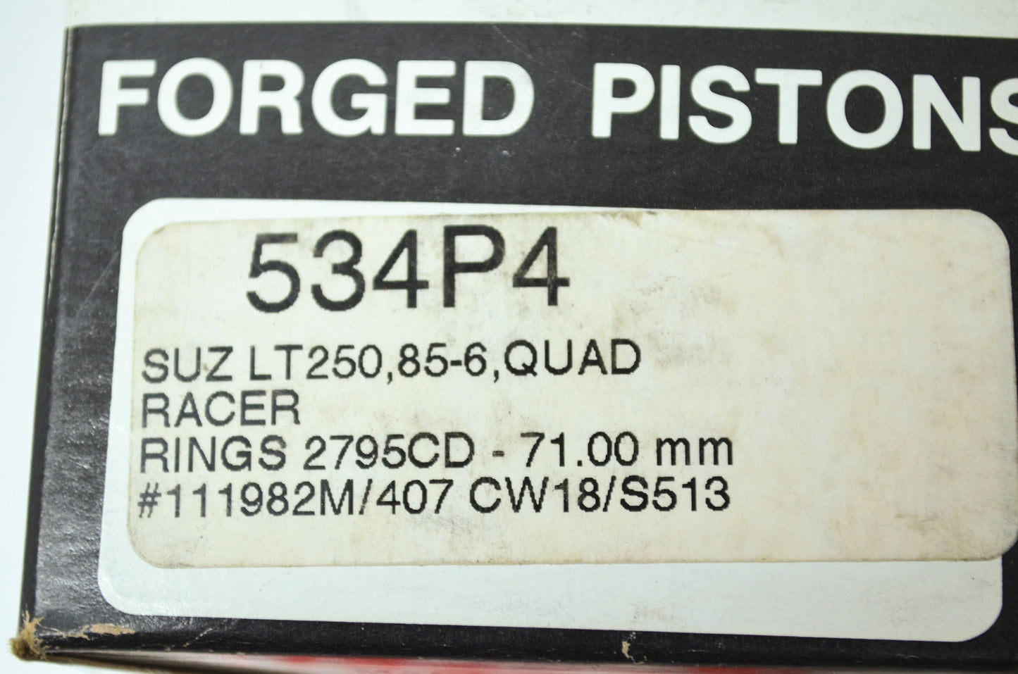 NEW Suzuki Wiseco Piston Set LT250 85-86 Quadracer 534P4 NOS
