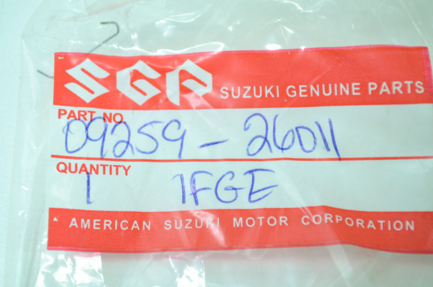 OEM Suzuki 09259-26011 Hole Plug NOS