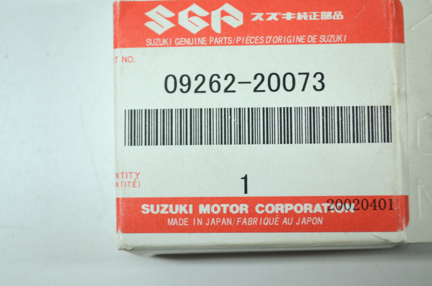 OEM Suzuki 09262-20073 Bearing B1 20X52X15 NOS
