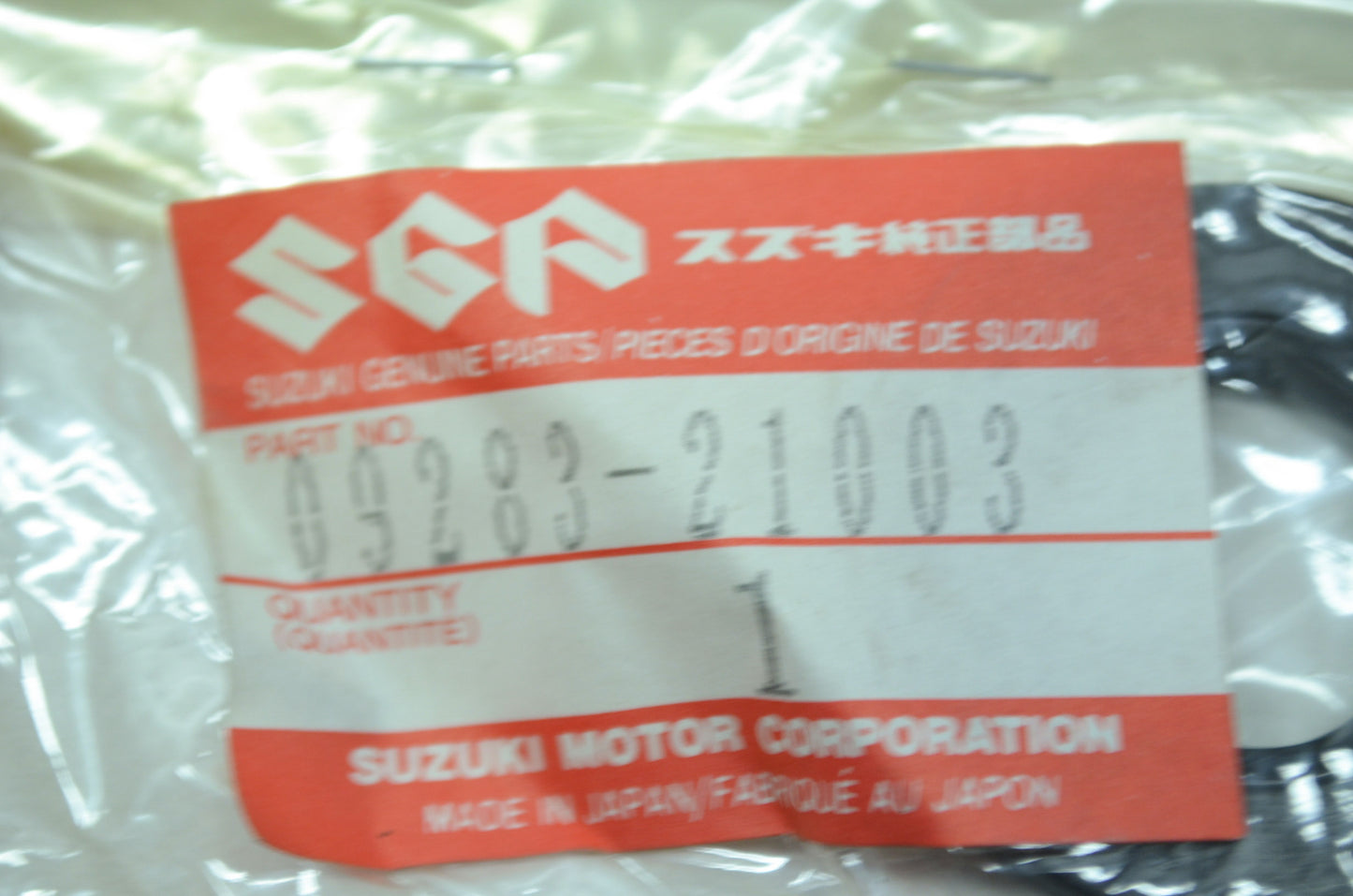 OEM Suzuki 09283-21003 Drive Shaft Oil NOS