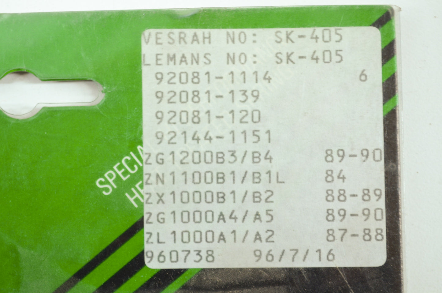 NEW Vesrah Kawasaki Clutch Spring Kit ZG1200 ZN1100 ZX1000 SK-405 NOS