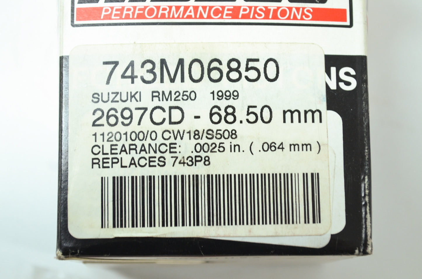 NEW Suzuki Wiseco Piston Set 99 RM250 743M06850 NOS