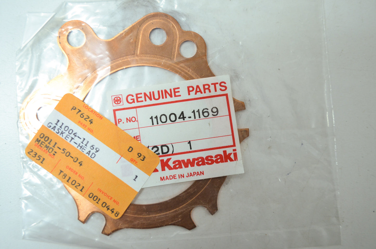 OEM Kawasaki 11004-1169 Head Gasket NOS