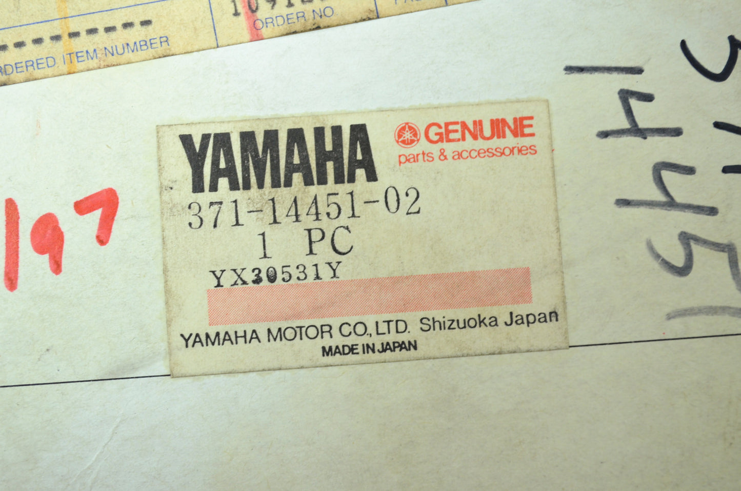 OEM Yamaha 371-14451-02-00 Air Cleaner Element NOS