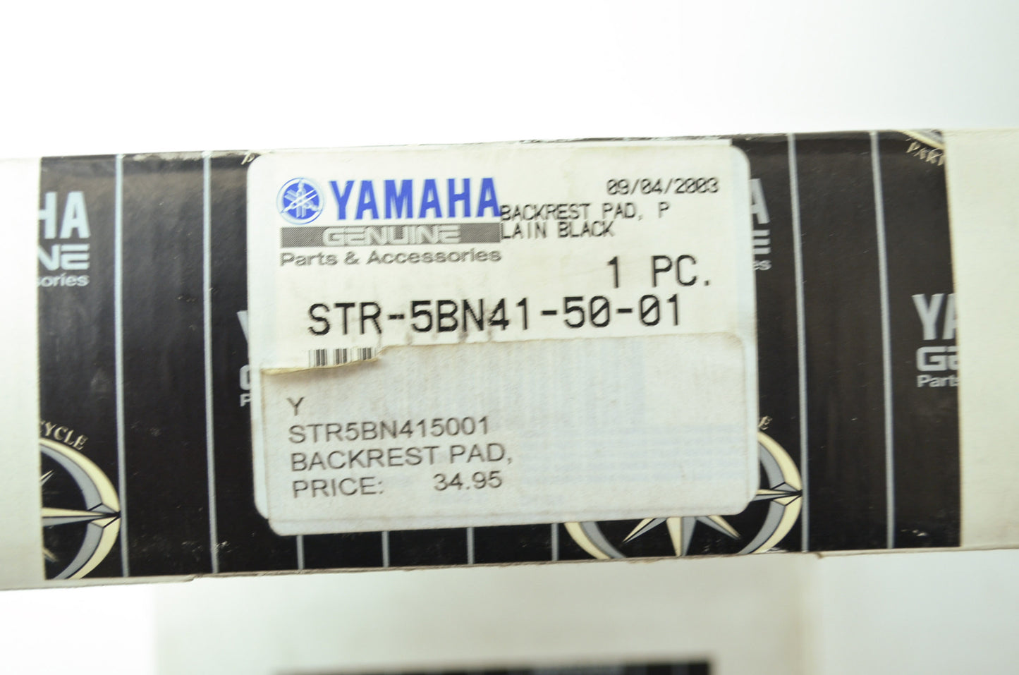 OEM Yamaha STR-5BN41-50-01 Plain Backrest Pad NOS