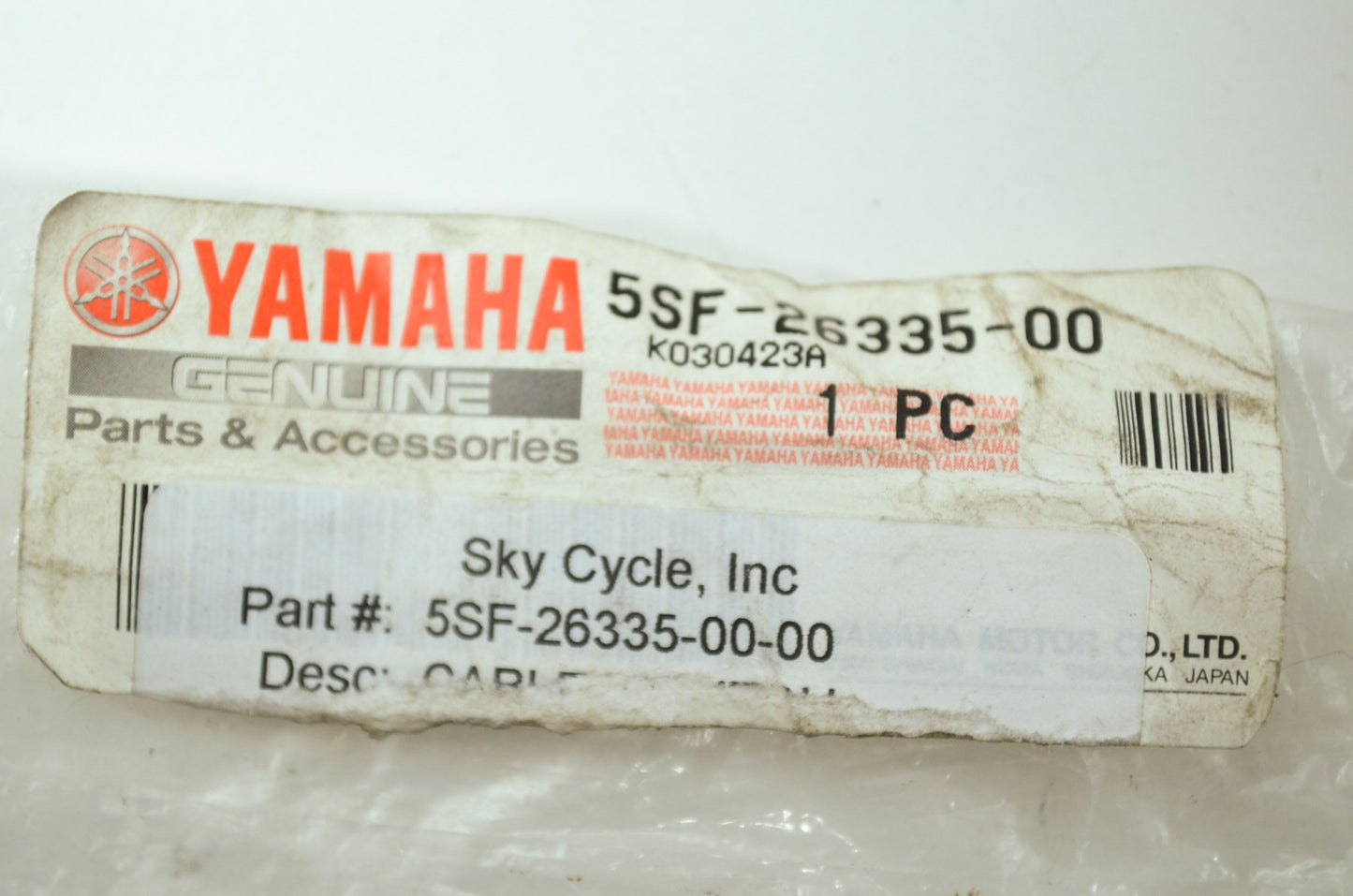 OEM Yamaha 5SF-26335-00-00 Clutch Cable NOS