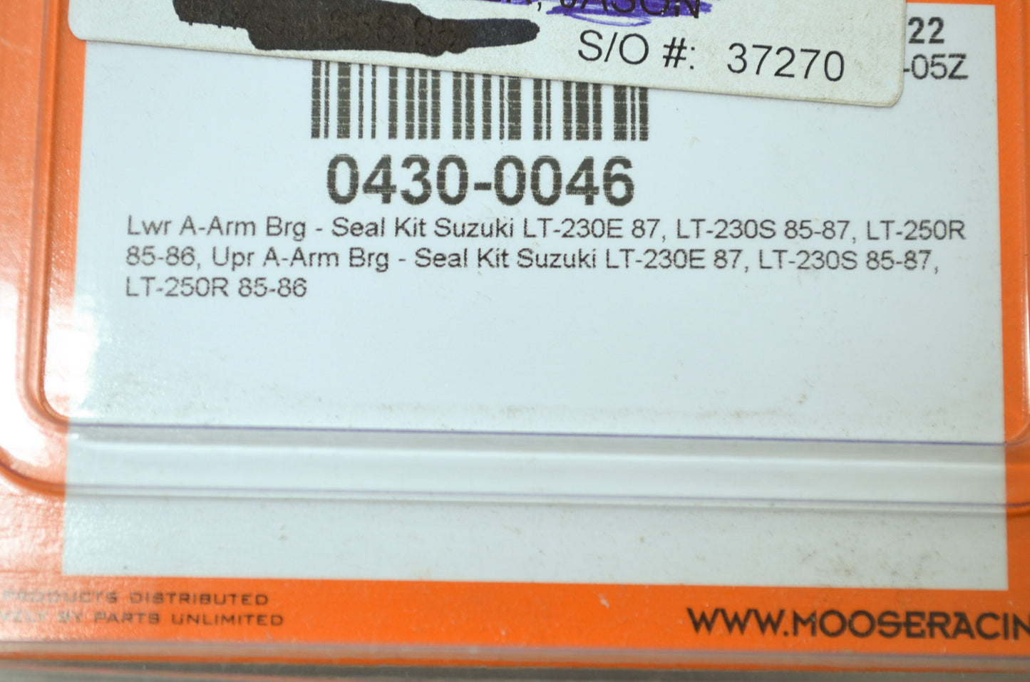 NEW Moose Suzuki A-Arm Bearing Kit LT230 LT250R 0430-0046 NOS