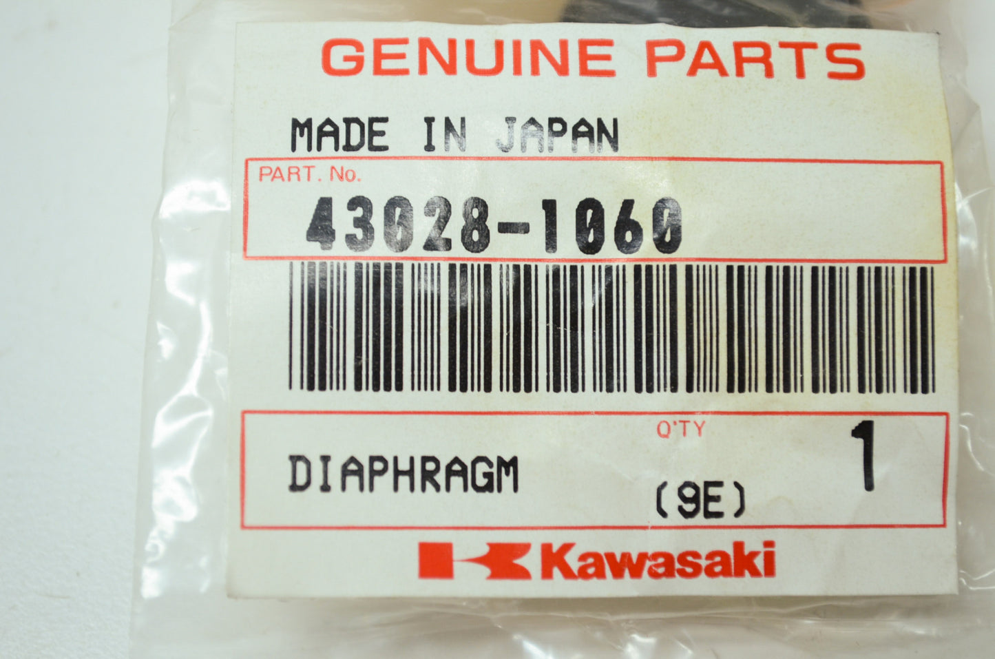 OEM Kawasaki 43028-1060 Diaphragm NOS
