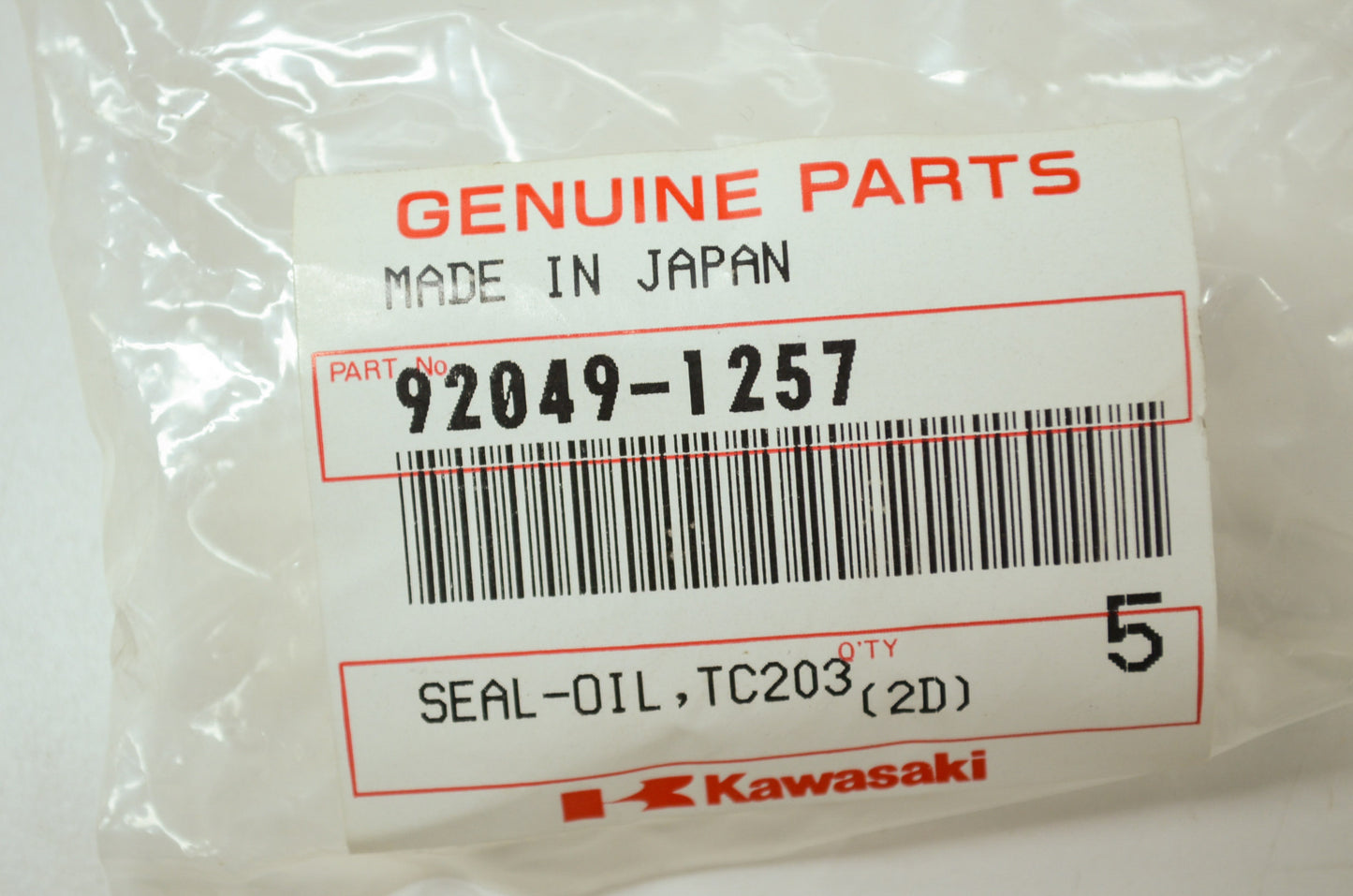 OEM Kawasaki 92049-1257 Oil Seal TC20376.5 NOS