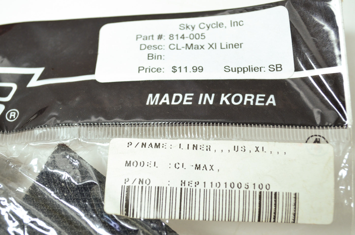 NEW HJC CL-Max Xl Liner 814-005 NOS