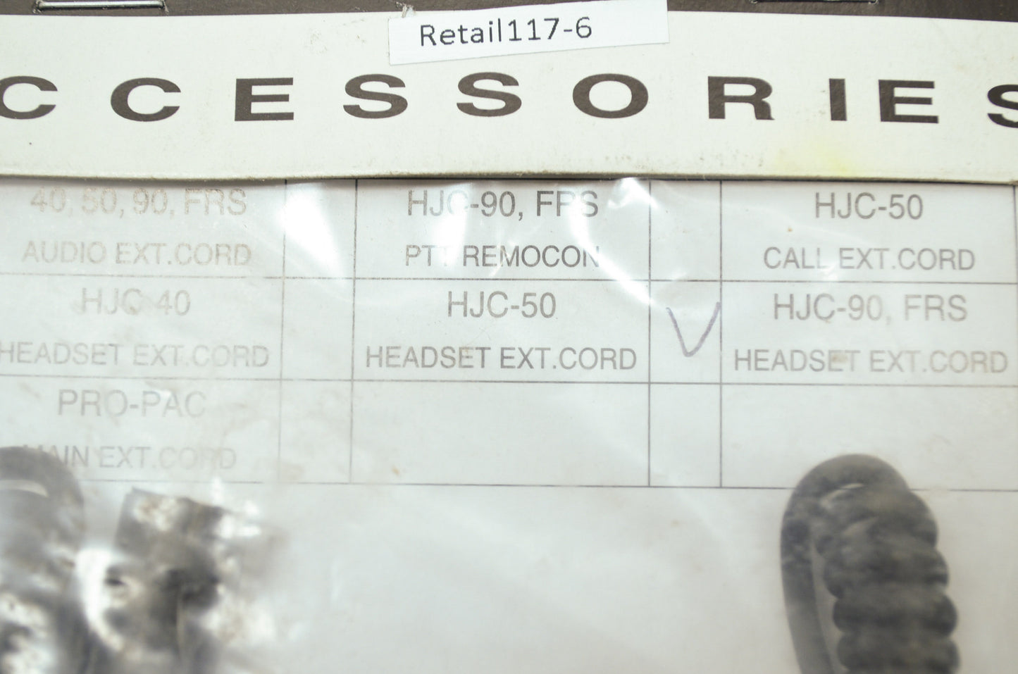 NEW Chatter Box Head Set Extension Cord HJC-90 FRS NOS