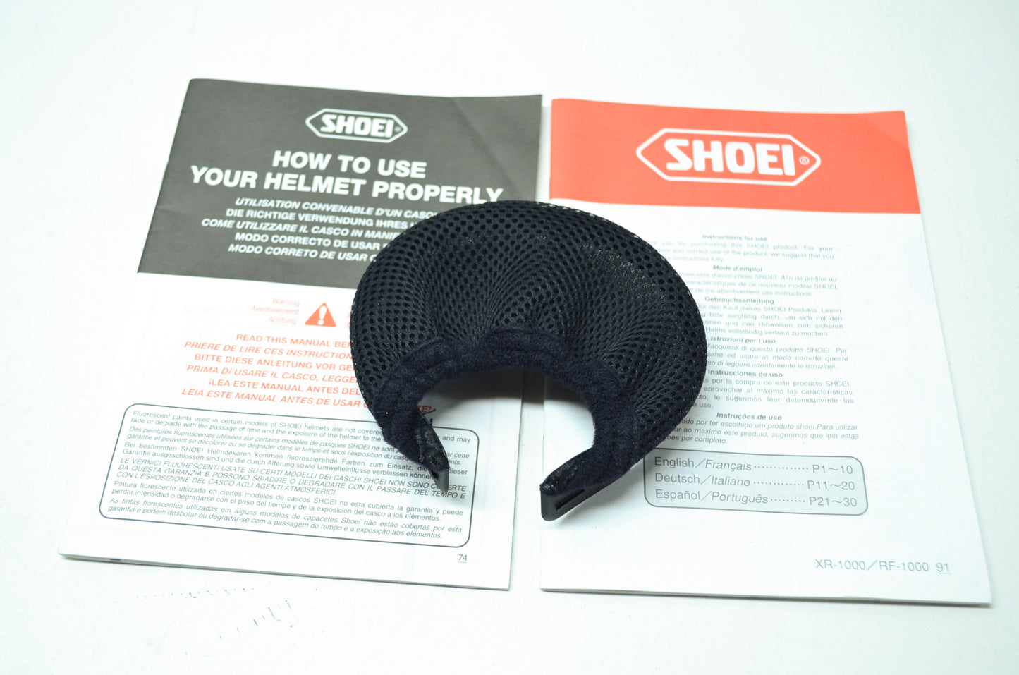 NEW Shoei Manual And Breath Guard Kit XR-1000, RF-1000 NOS
