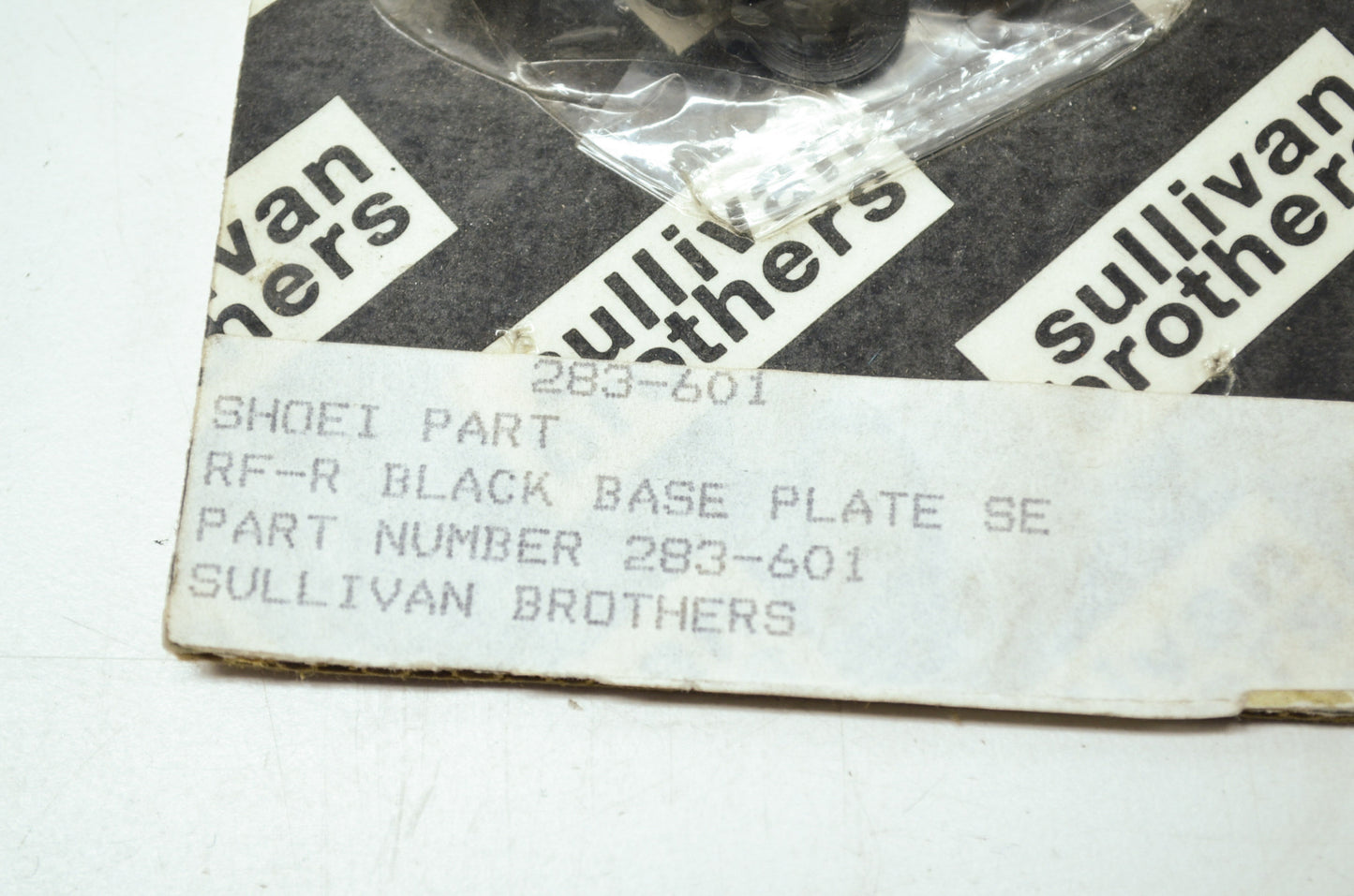 NEW Sullivan Brothers RF-R Base Plate Set Shoei 283-601 NOS