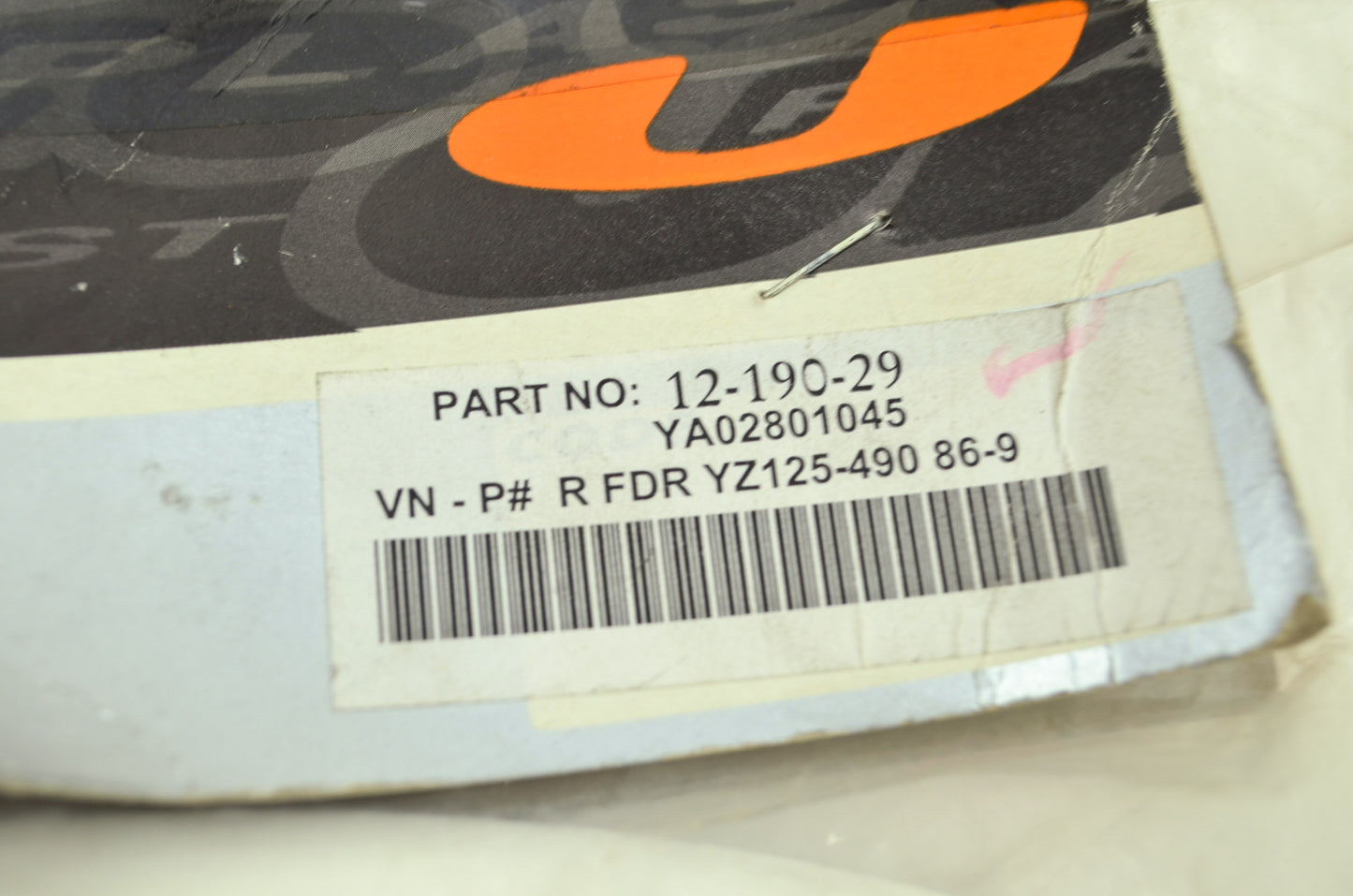 NEW UFO Rear Fender Yamaha 86-90 YZ125 YZ250 YZ490 12-190-29 NOS