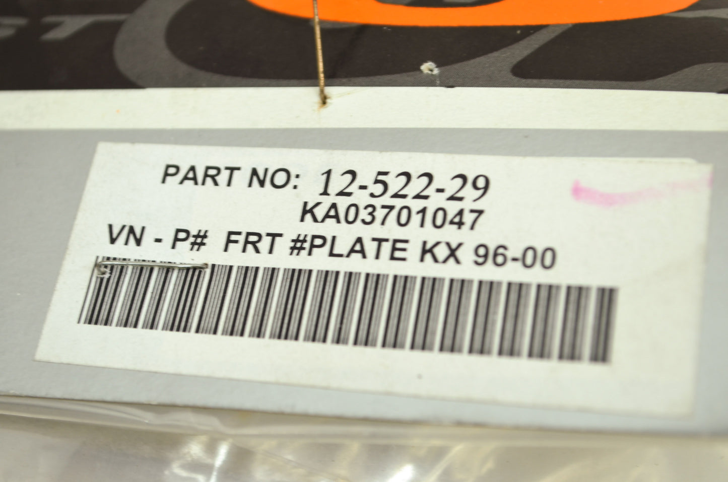 NEW UFO Front Number Plate Kawasaki 96-00 KX 125 250 12-522-29 NOS