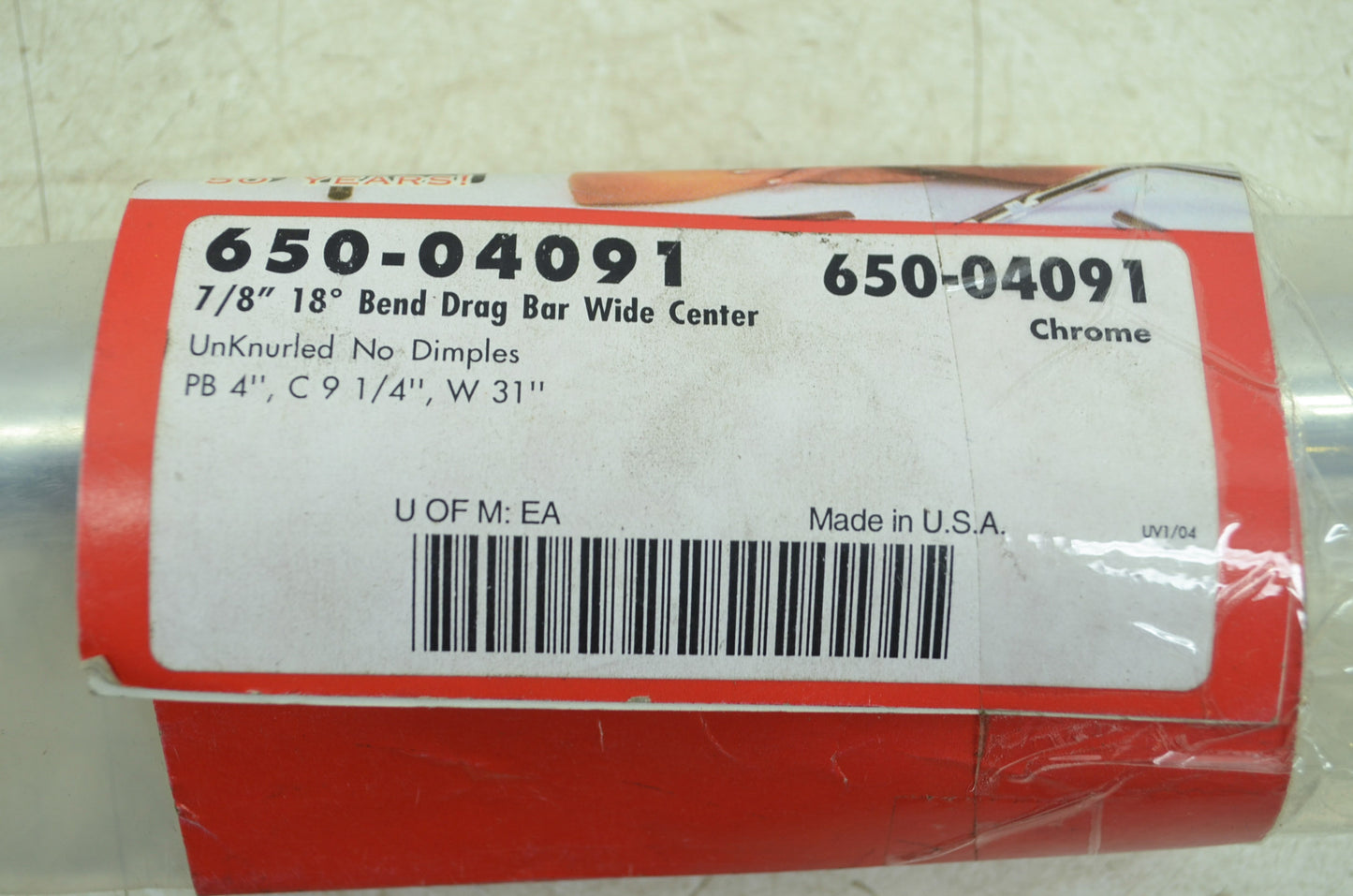 NEW Flanders Handlebars 7/8 Wide Bend Drag Bar 650-04091 NOS