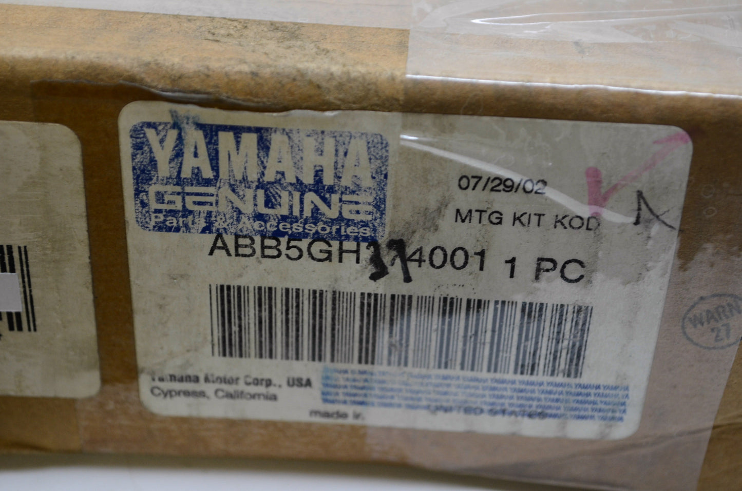 NEW Yamaha Warn Snow Plow Mounting Kit 2000 + Kodiak ABB-5GH37-40-01 NOS