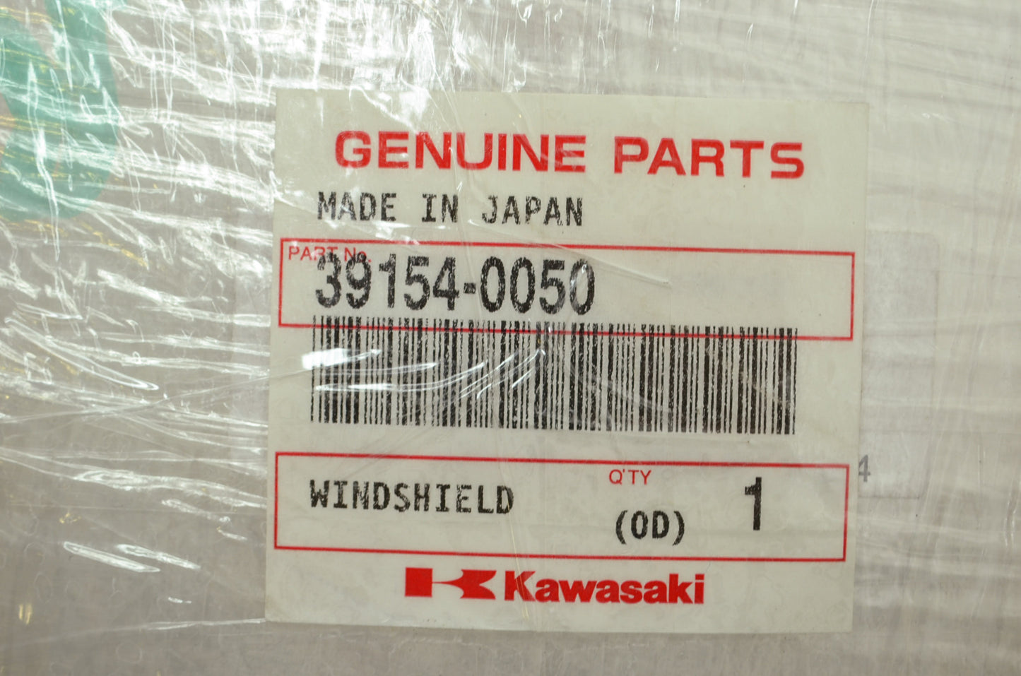 OEM Kawasaki 39154-0050 Windshield NOS