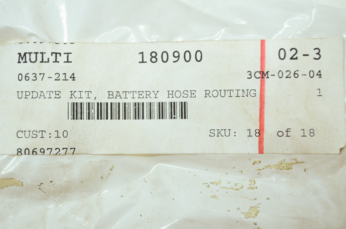 NEW OEM Arctic Cat Battery Hose Routing Kit 0637-214 NOS