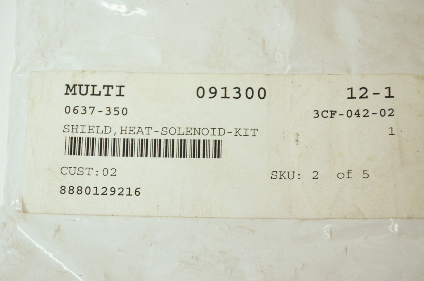 OEM Arctic Cat 0637-350 Solenoid Heat Shield Kit NOS