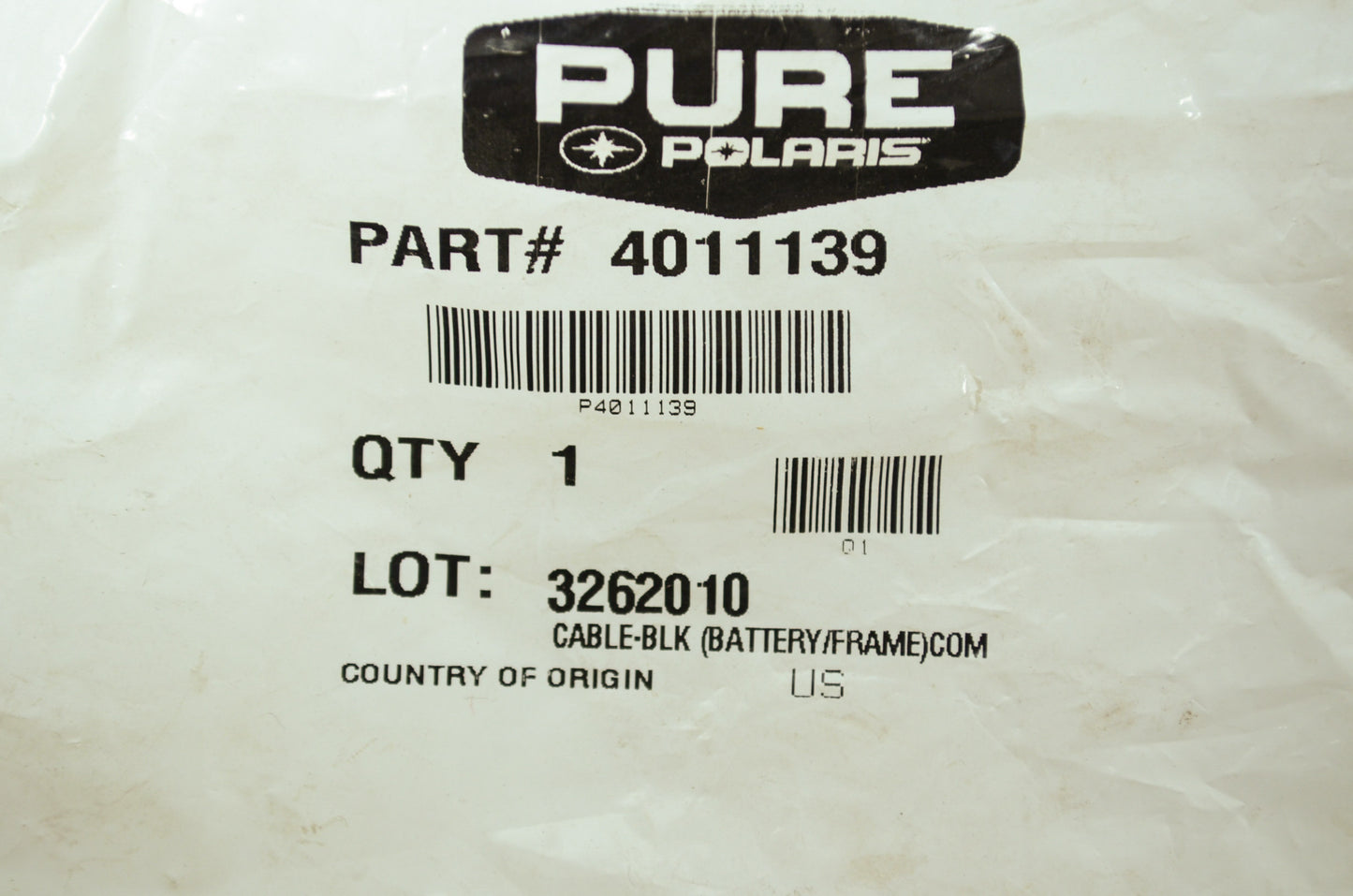 NEW OEM Polaris Battery Cable 2005-2014 Sportsman 400 500 700 800 MV7 4011139 NO