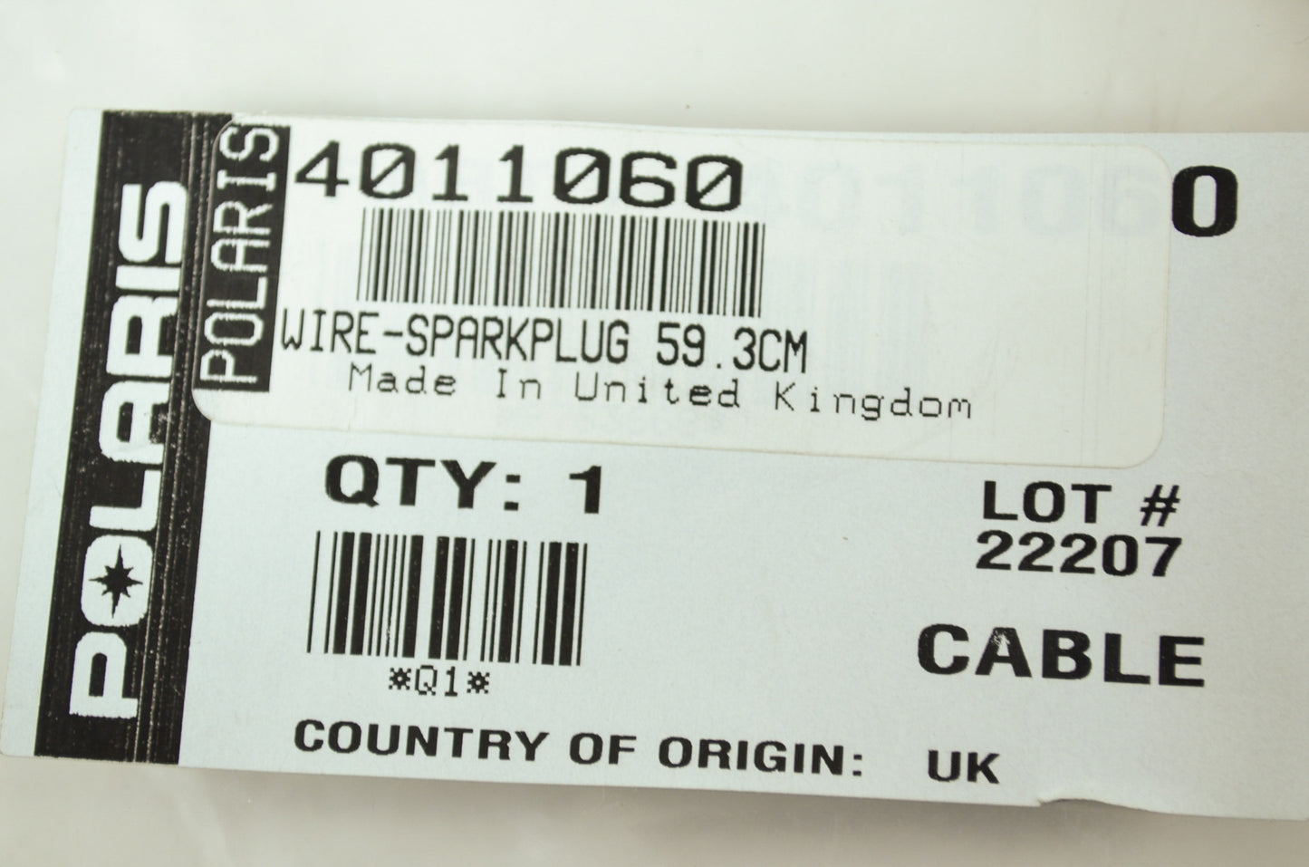 OEM Polaris 4011060 Sparkplug Wire 59.3CM NOS