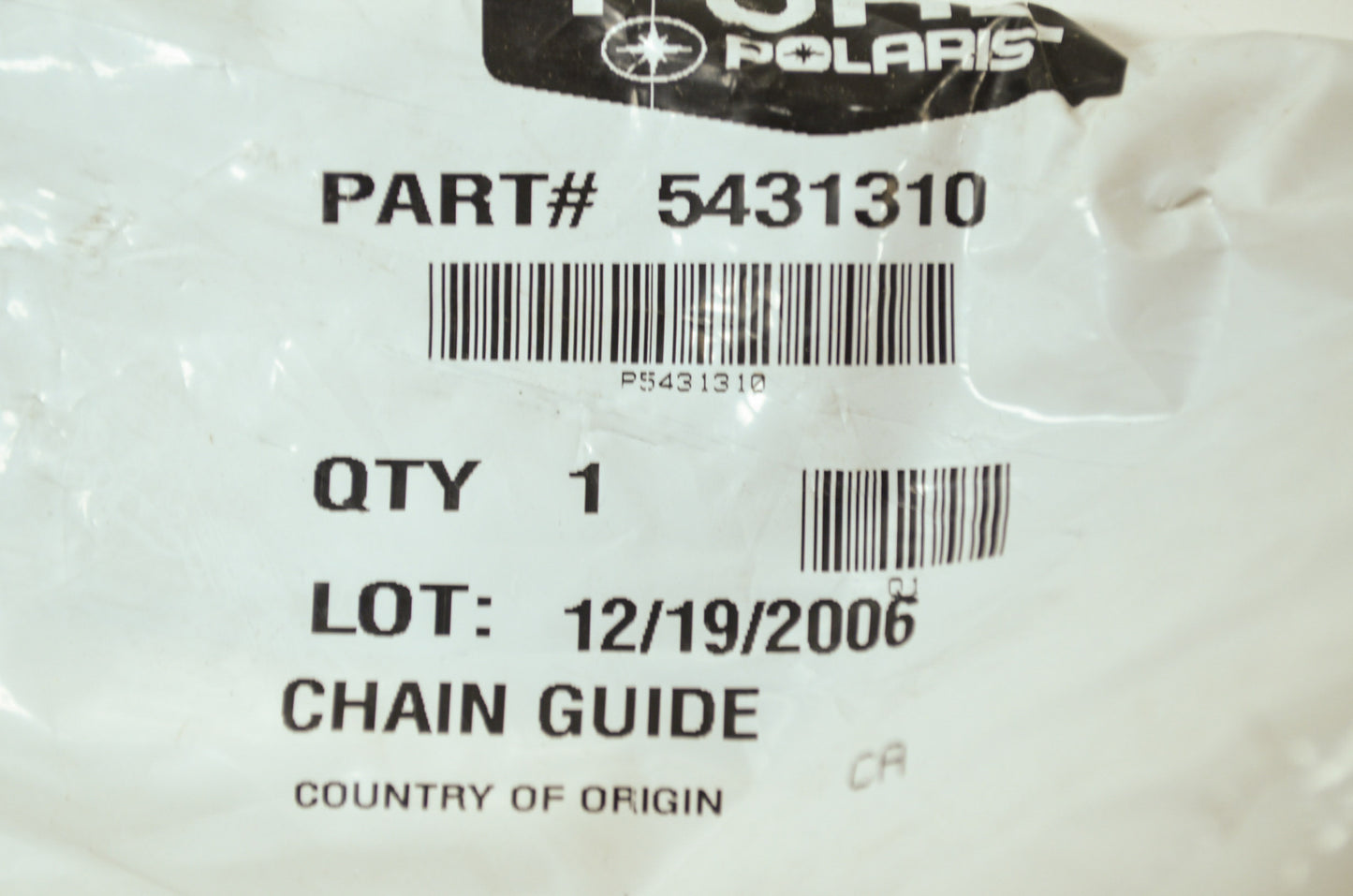 OEM Polaris 5431310 Chain Guide NOS
