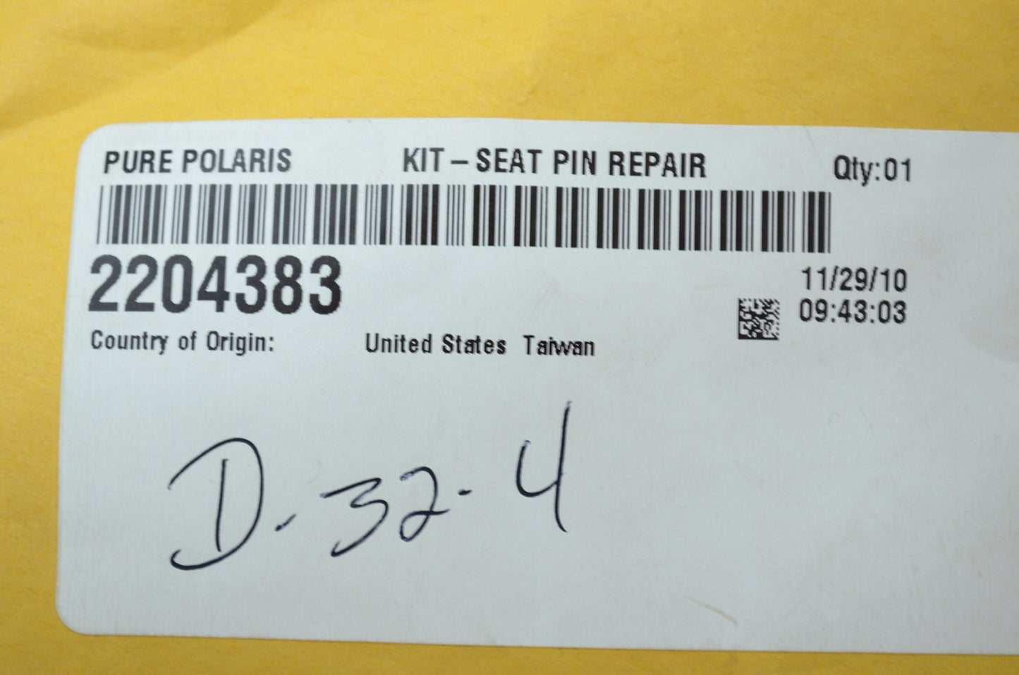 New OEM Polaris Set Pin Kit Ranger 400 500 570 800 EFI 4x4 6x6 2204383 NOS