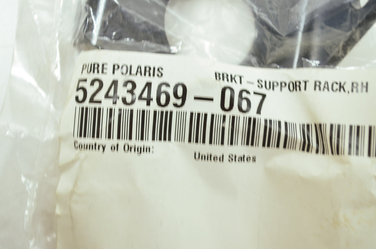 OEM Polaris 5243469-067 Black Right Support Rack Bracket NOS