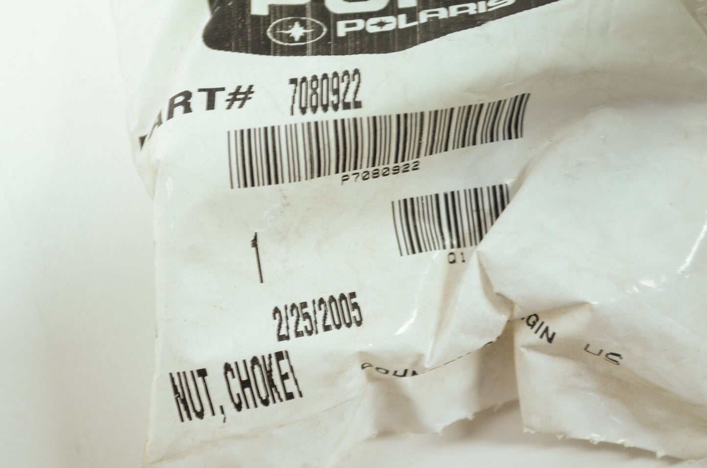 New OEM Polaris Choke Nut NOS