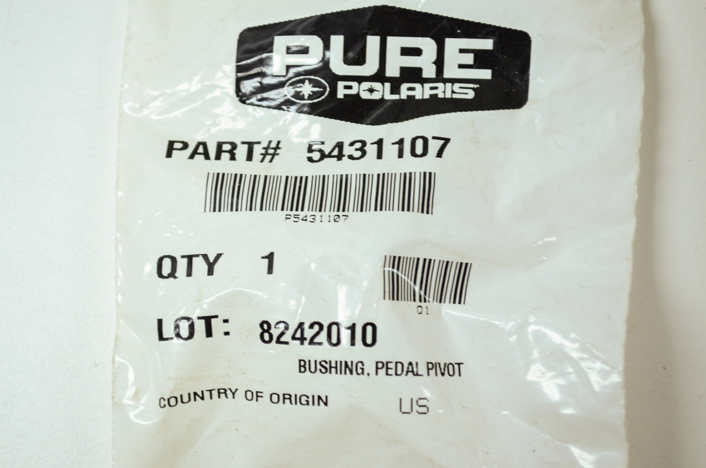 OEM Polaris 5431107 Pedal Pivot Bushing NOS