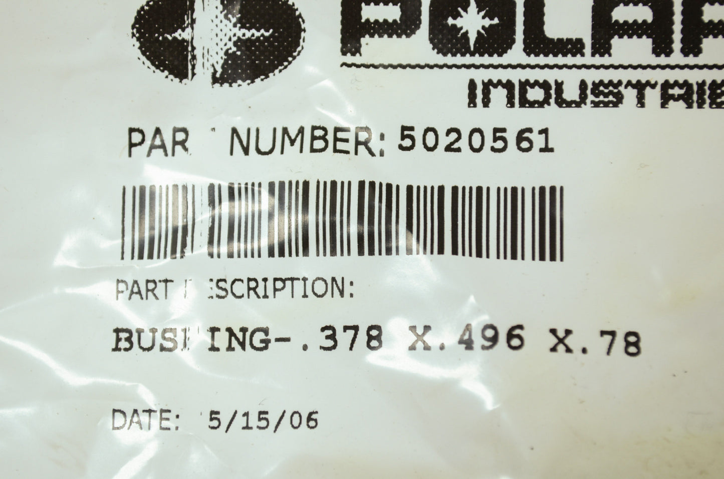 OEM Polaris 5020561 Pivot Tube Bushing Qty 4 NOS