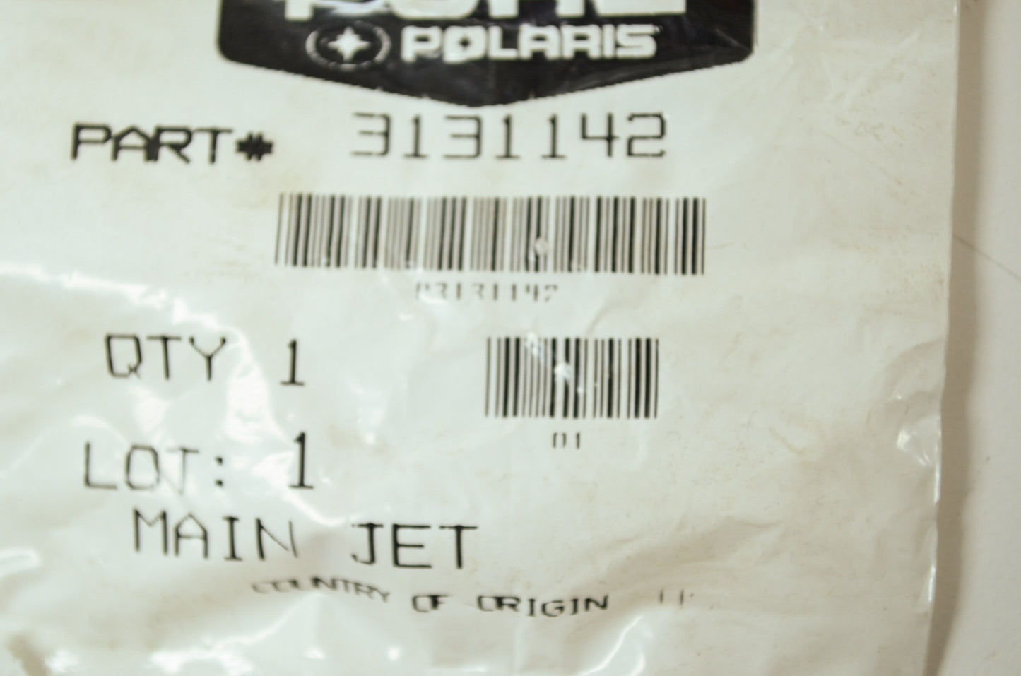 OEM Polaris 3131142 Main Jet #162.5 NOS