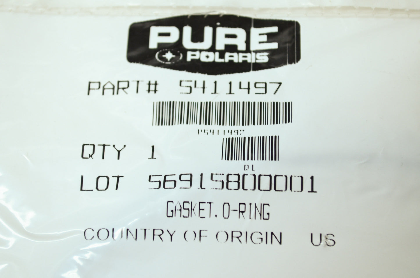 OEM Polaris 5411497 O-Ring Gasket NOS