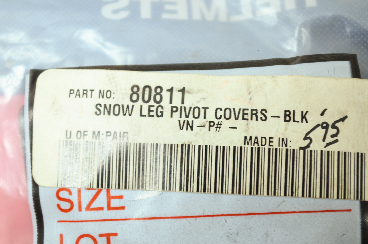 NEW Bell Snow Leg Pivot Covers Black 80811 NOS