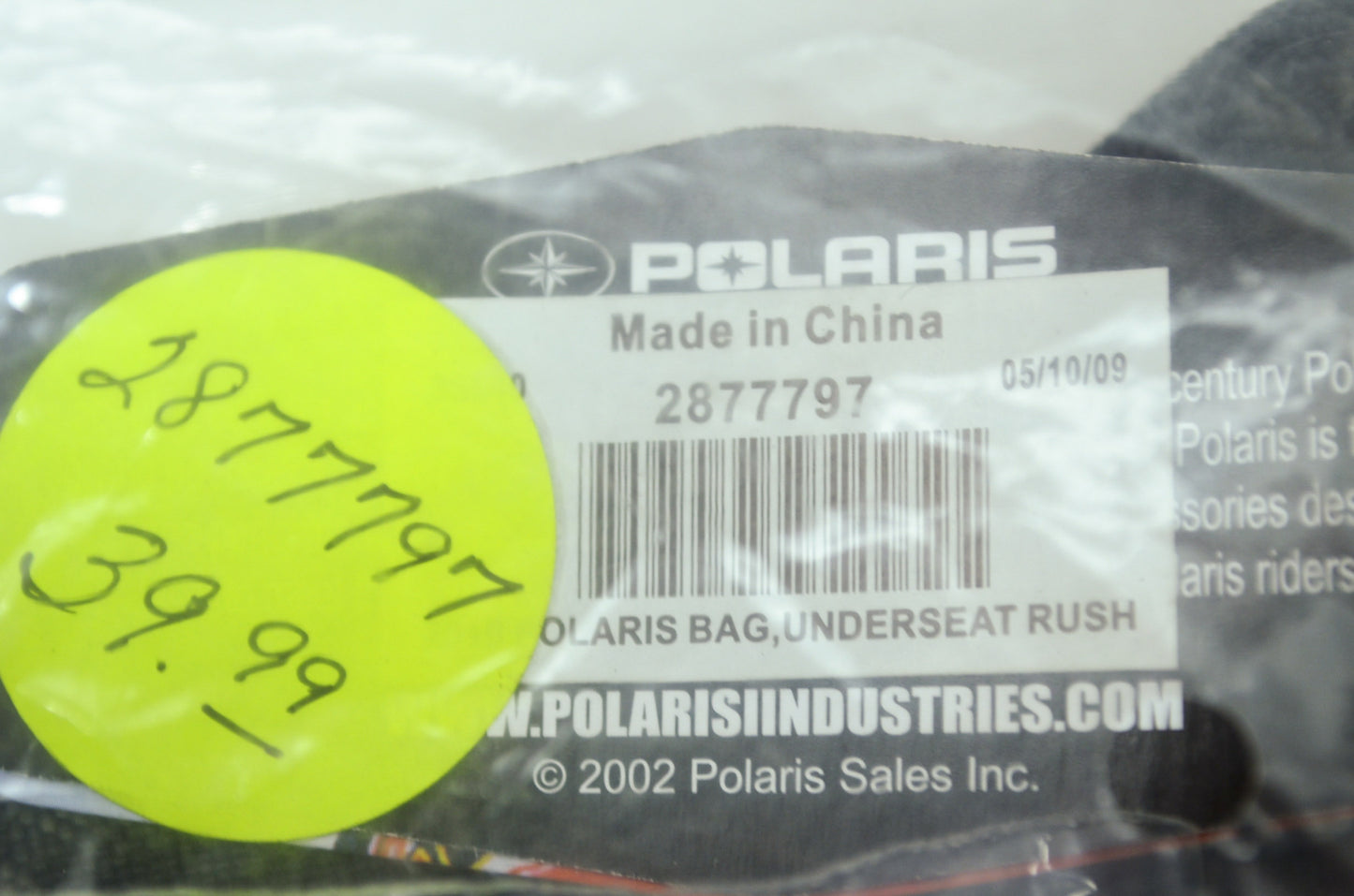 NEW OEM Polaris Under Seat Bag 2877797 NOS