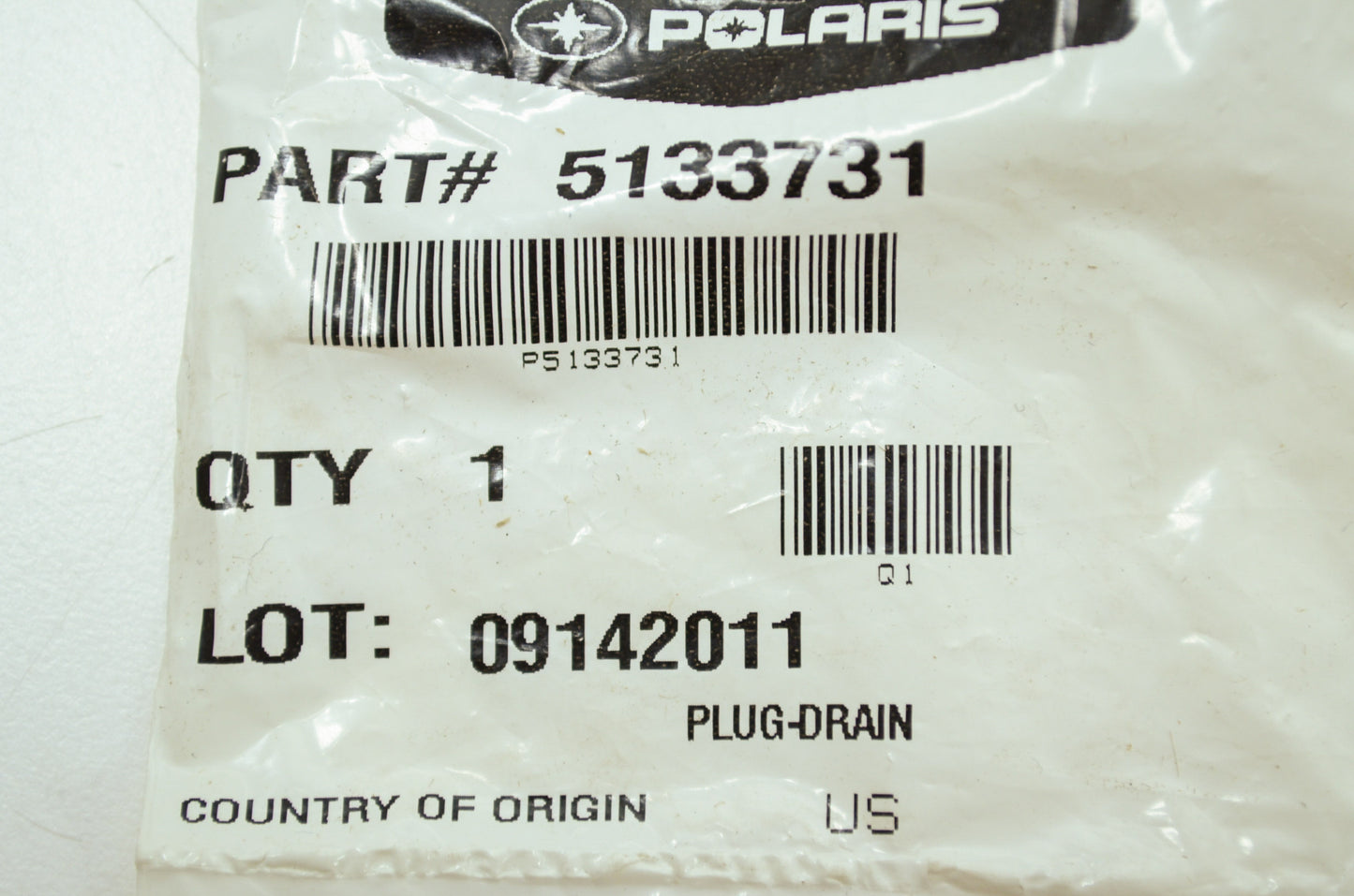 OEM Polaris 5133731 Drain Plug NOS