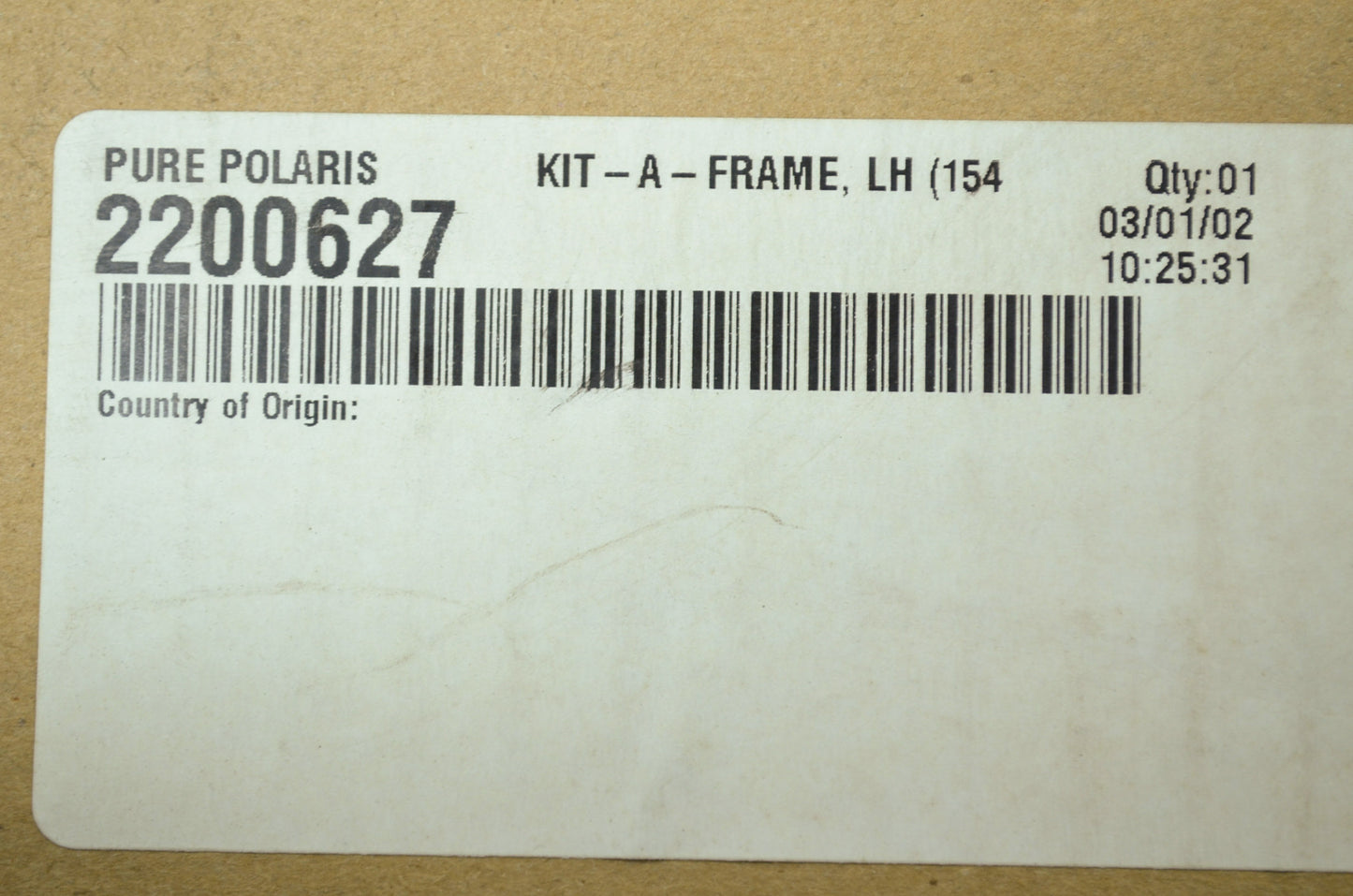 OEM Polaris 2200627 Left Hand A-Frame Kit NOS
