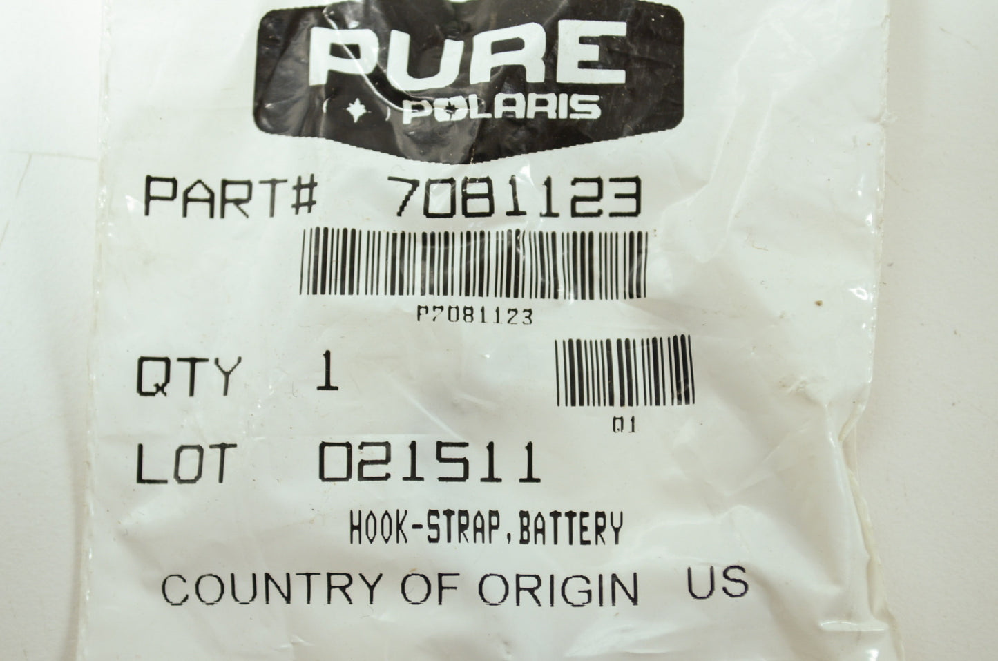 New OEM Polaris 7081123 Battery Strap Hook NOS
