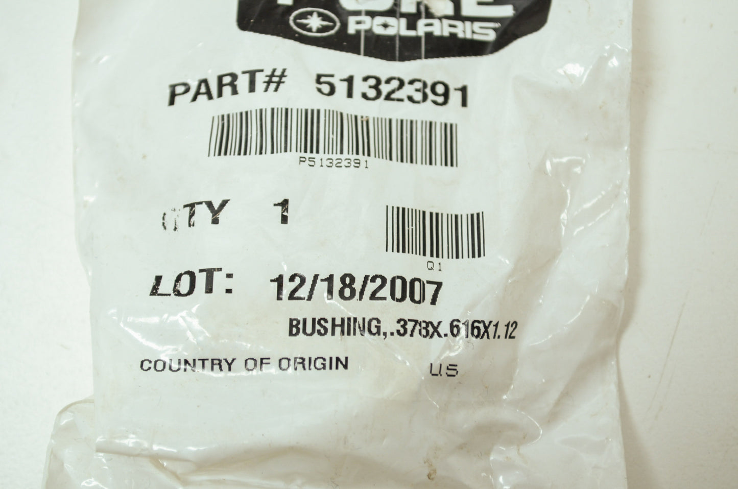 OEM Polaris 5132391 Bushing .378x.616x1.12 NOS