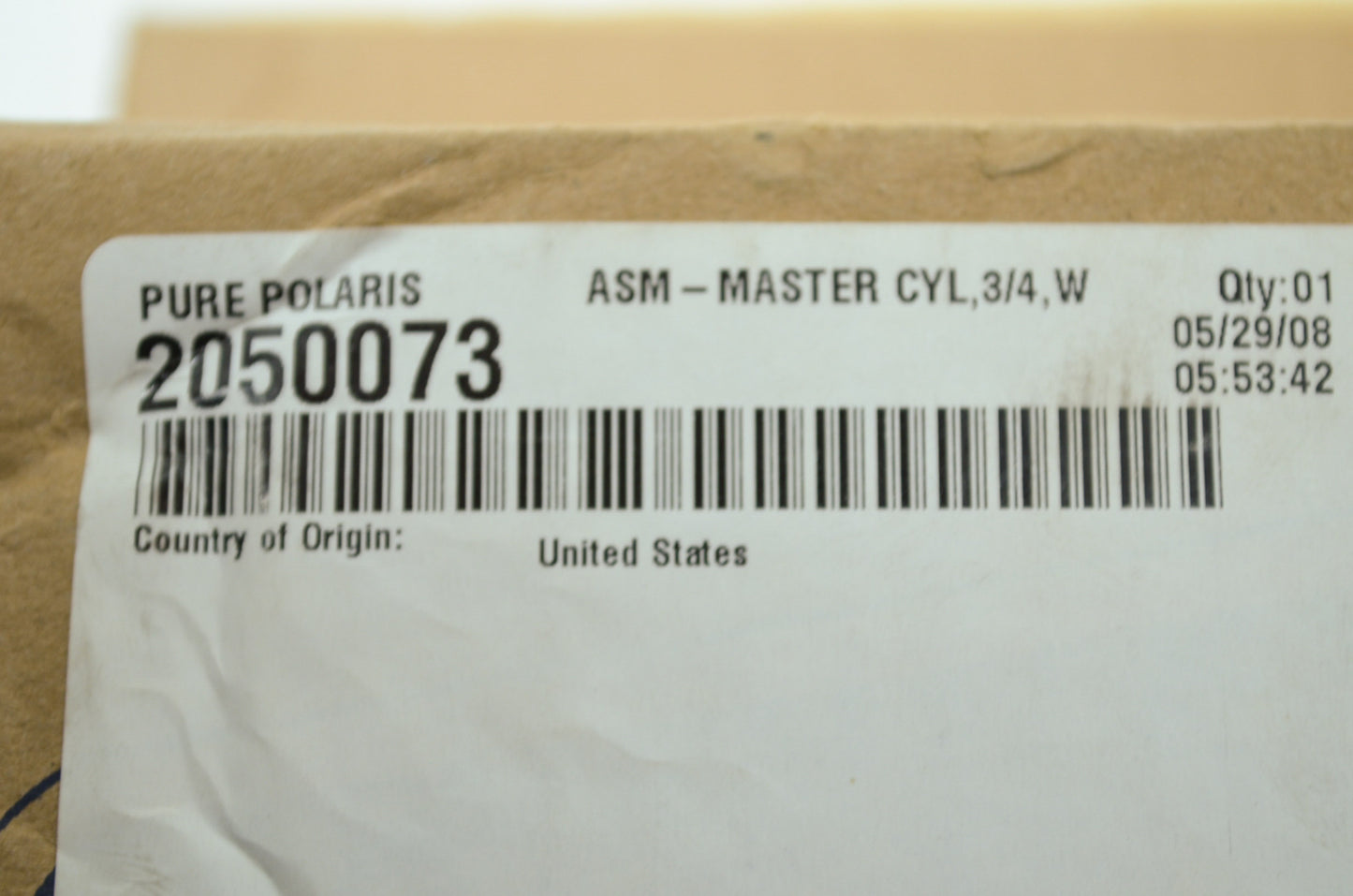 OEM Polaris 2050073 Master Cylinder NOS