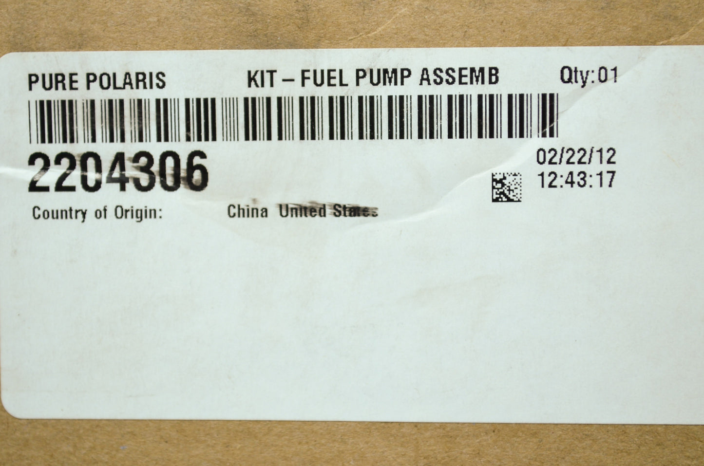 OEM Polaris 2204306 Fuel Pump Assembly Kit NOS