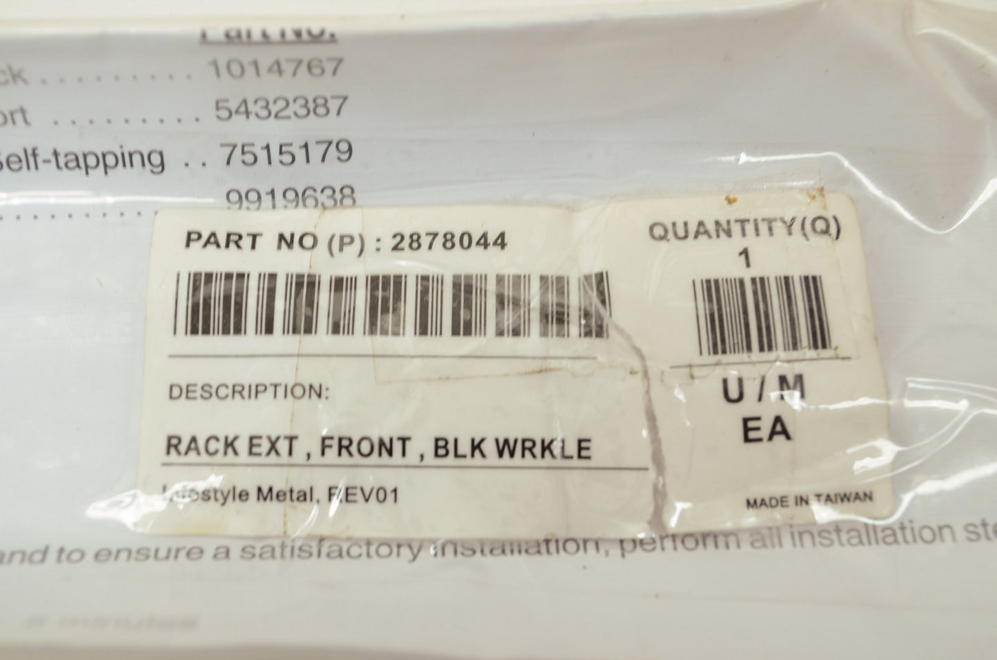 New OEM Polaris Front Rack Extender 2005-2010 Sportsman NOS
