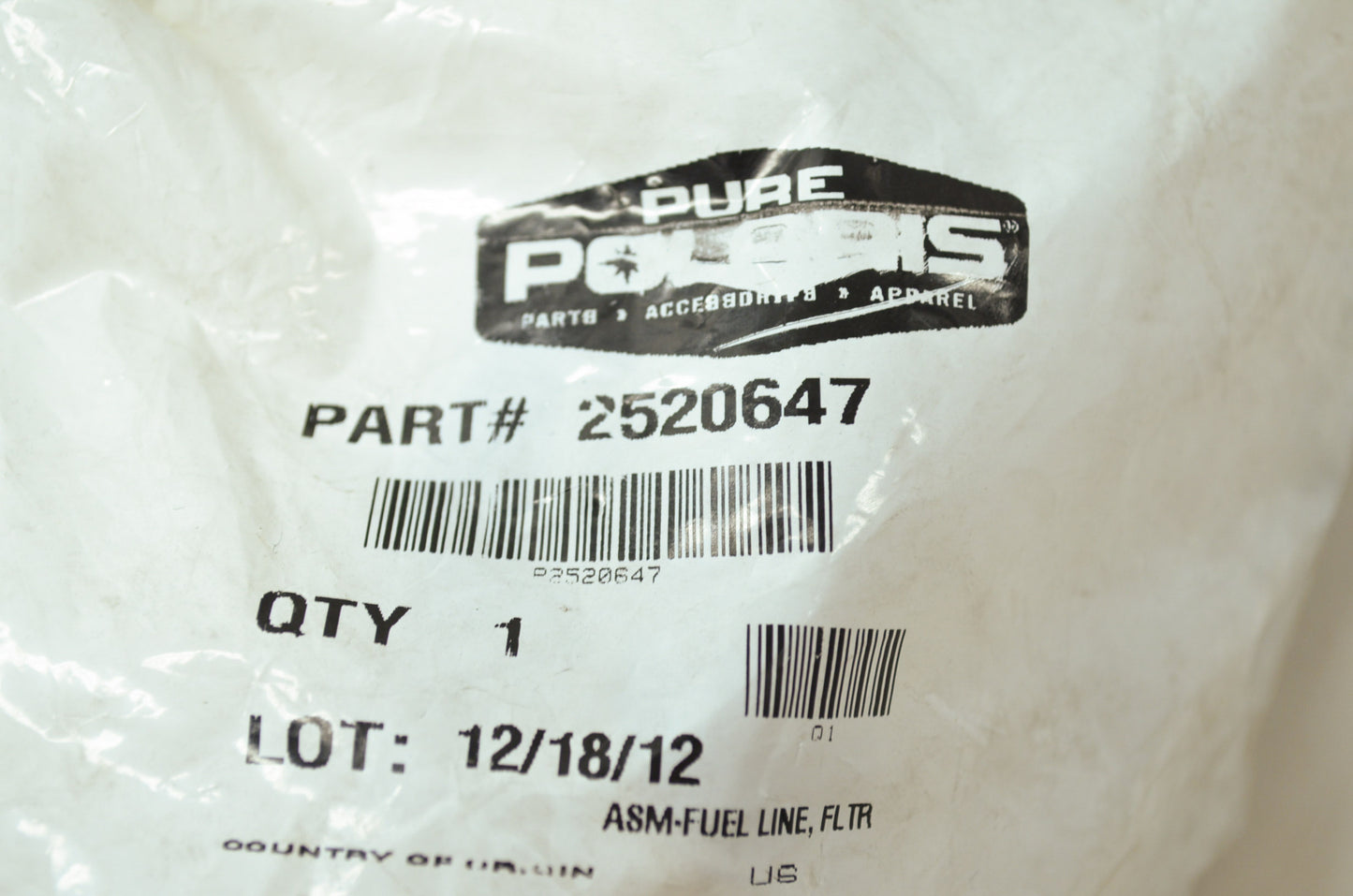 OEM Polaris 2520647 Fuel Line Filter Assembly NOS