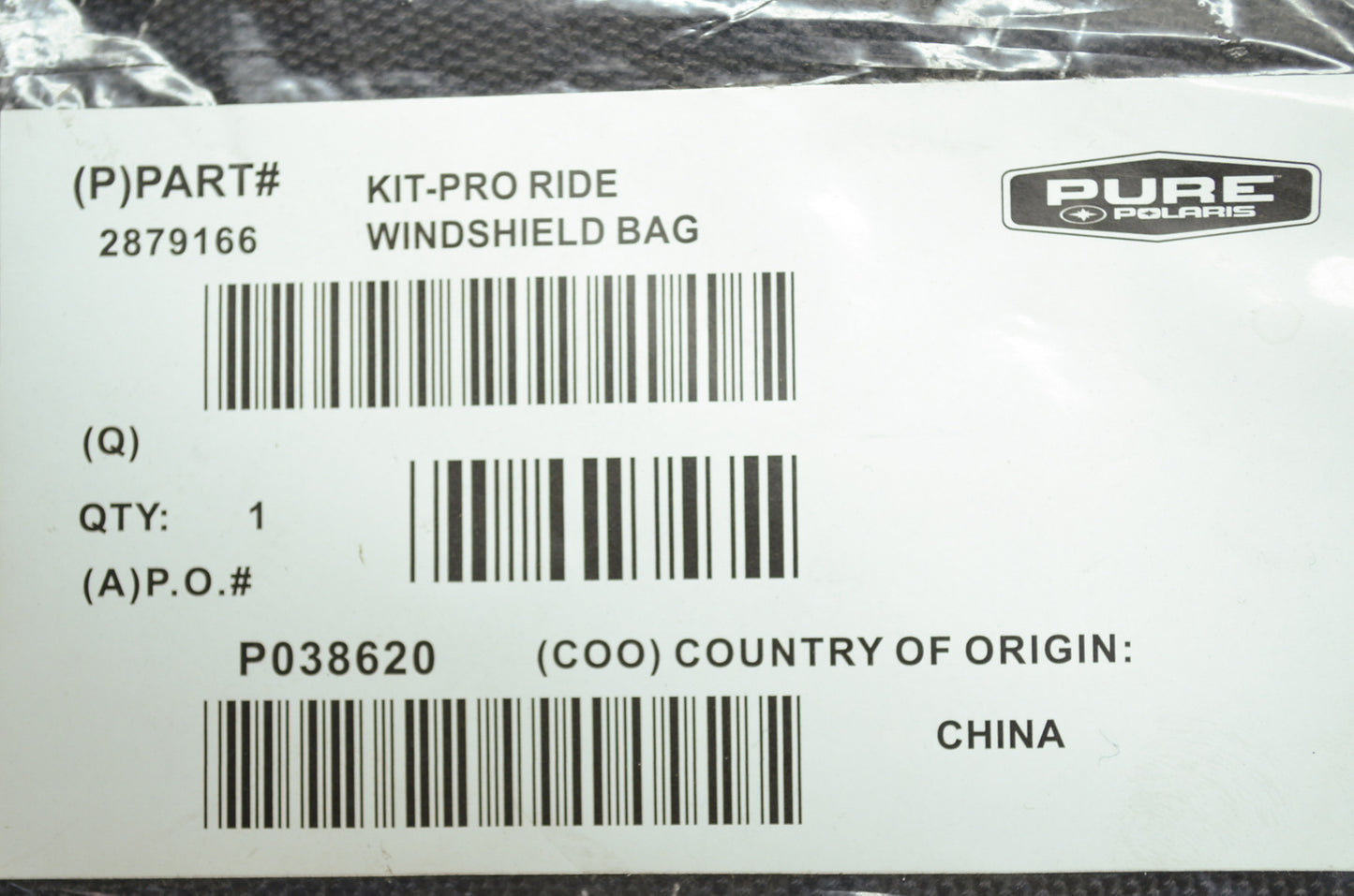 New OEM Polaris Pro-Ride Windshield Bag NOS