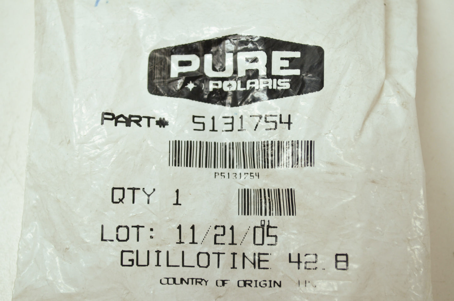 OEM Polaris 5131754 Exhaust Valve NOS