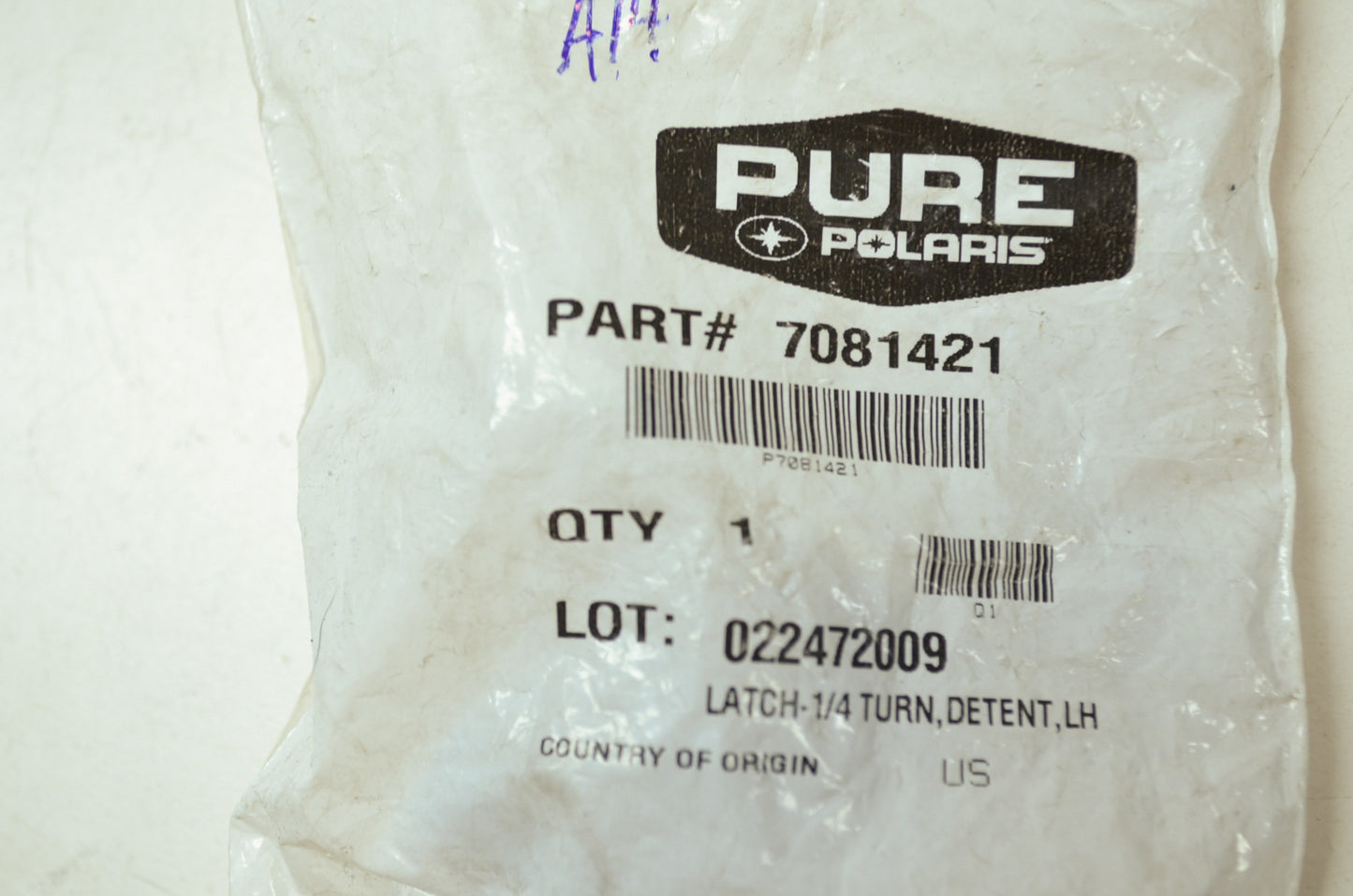OEM Polaris 7081421 Left Detent 1/4 Turn Latch NOS
